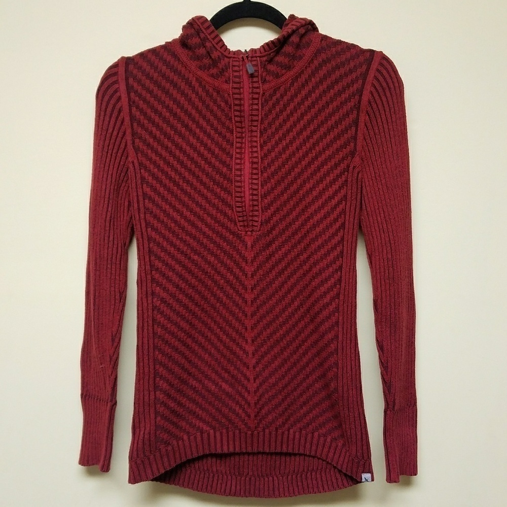 👻 Eddie Bauer Ribbed Full Zip Up Hoodie, sz XS